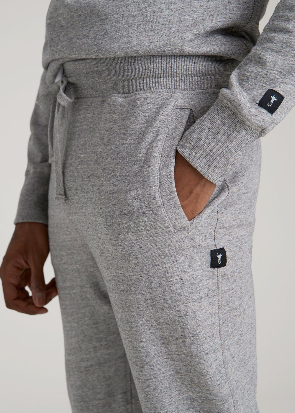 American Tall Outlet | Wearever 2.0 French Terry Joggers for Tall Men in Heathered Grey