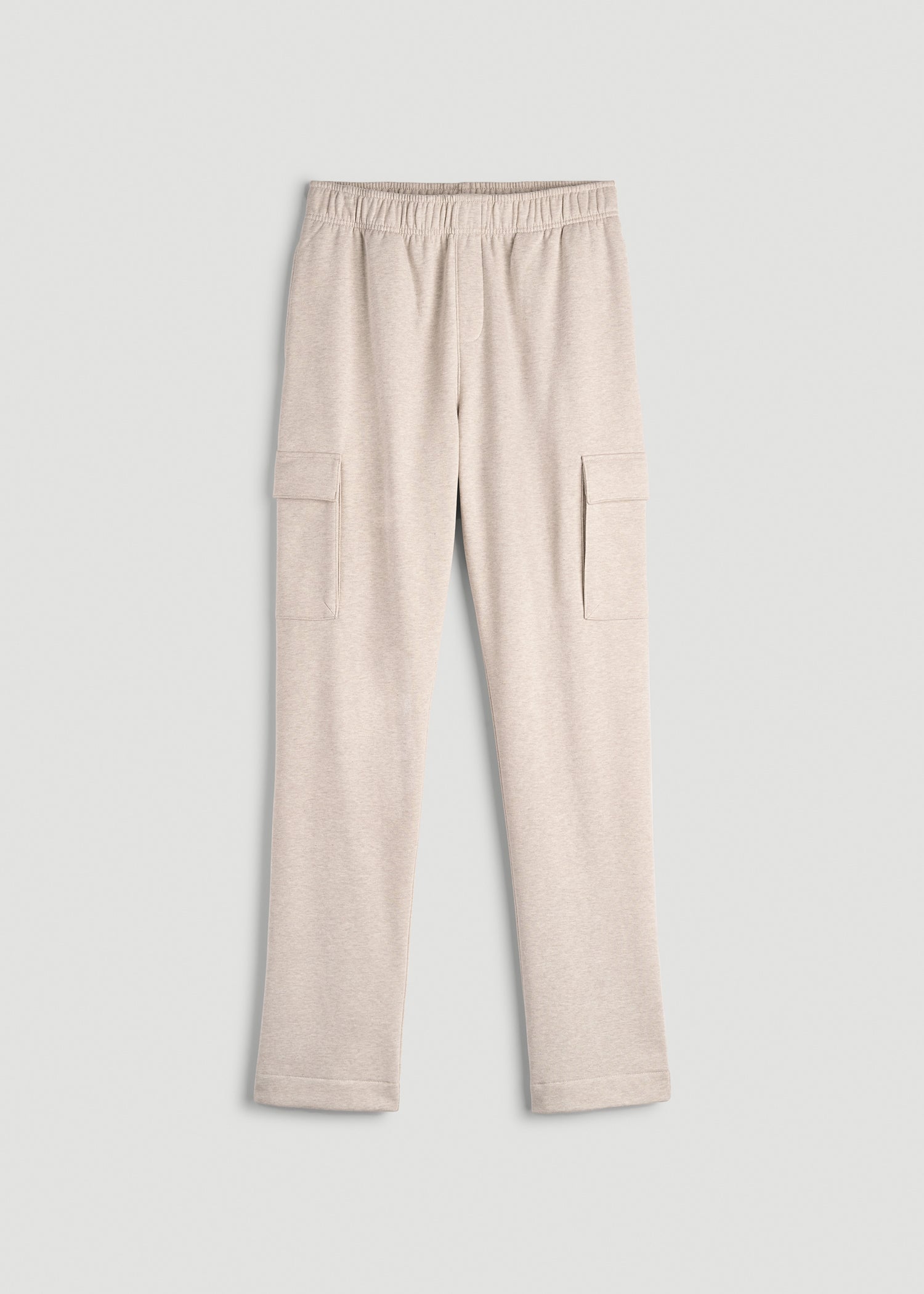 American Tall Online Shop | Wearever Fleece Straight Leg Cargo Sweatpant for Tall Men in Oatmeal Mix