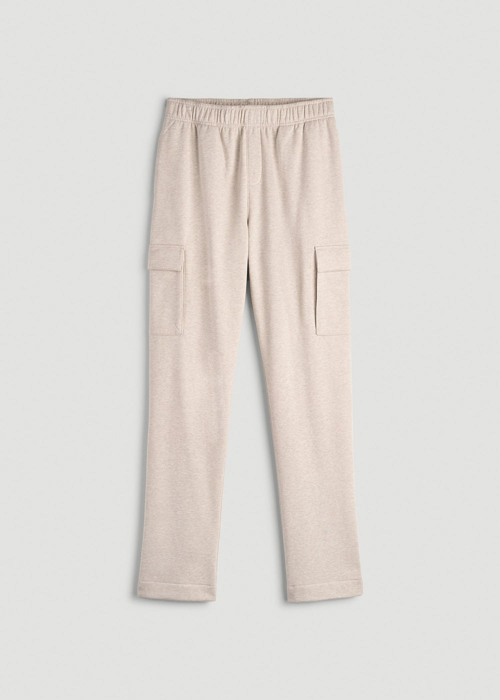 American Tall Online Shop | Wearever Fleece Straight Leg Cargo Sweatpant for Tall Men in Oatmeal Mix