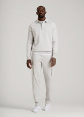 American Tall Discount | Wearever Fleece Straight Leg Cargo Sweatpant for Tall Men in Grey Mix