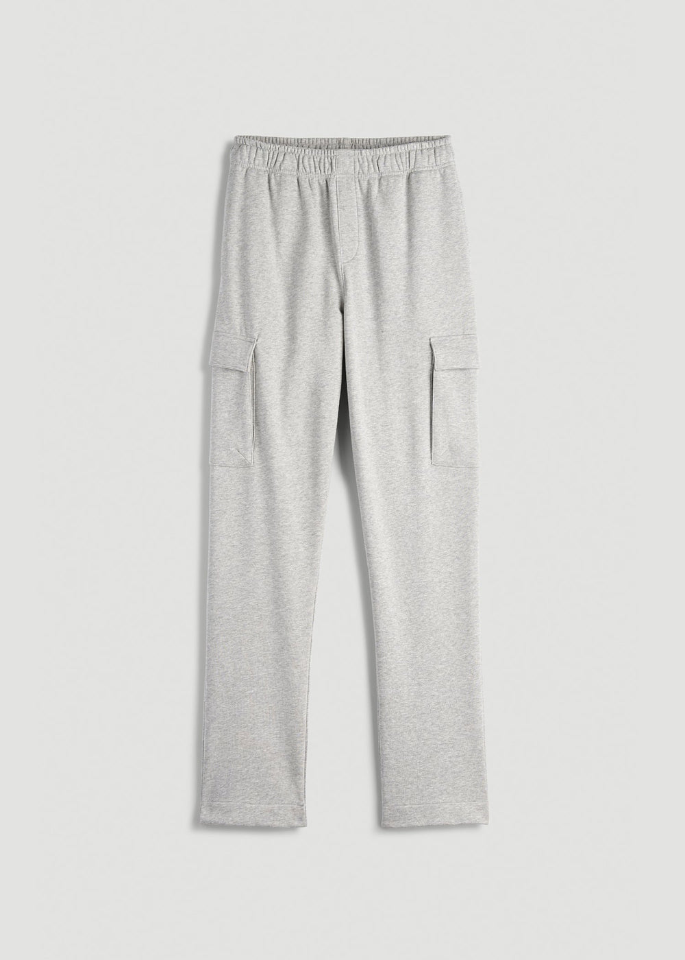 American Tall Discount | Wearever Fleece Straight Leg Cargo Sweatpant for Tall Men in Grey Mix