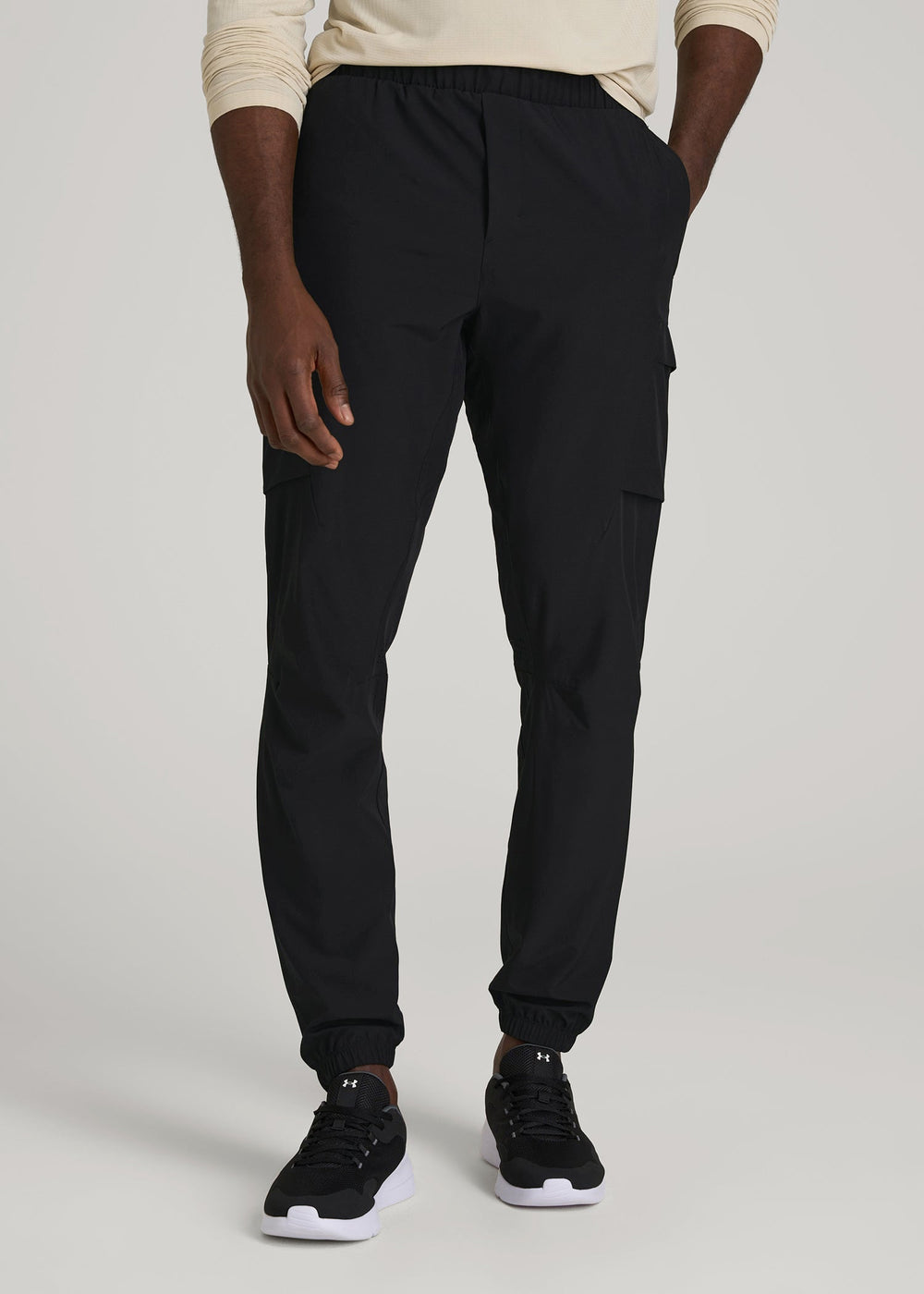 American Tall Sale | Featherweight Cargo Training Jogger for Tall Men in Black