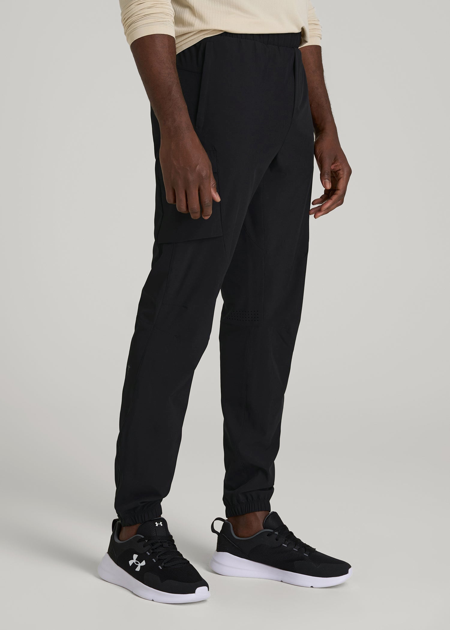 American Tall Sale | Featherweight Cargo Training Jogger for Tall Men in Black