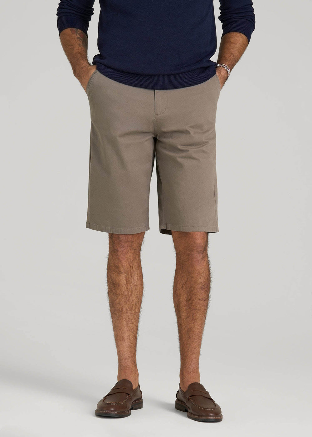 American Tall Online Shop | Chino Shorts for Tall Men in Dark Sand