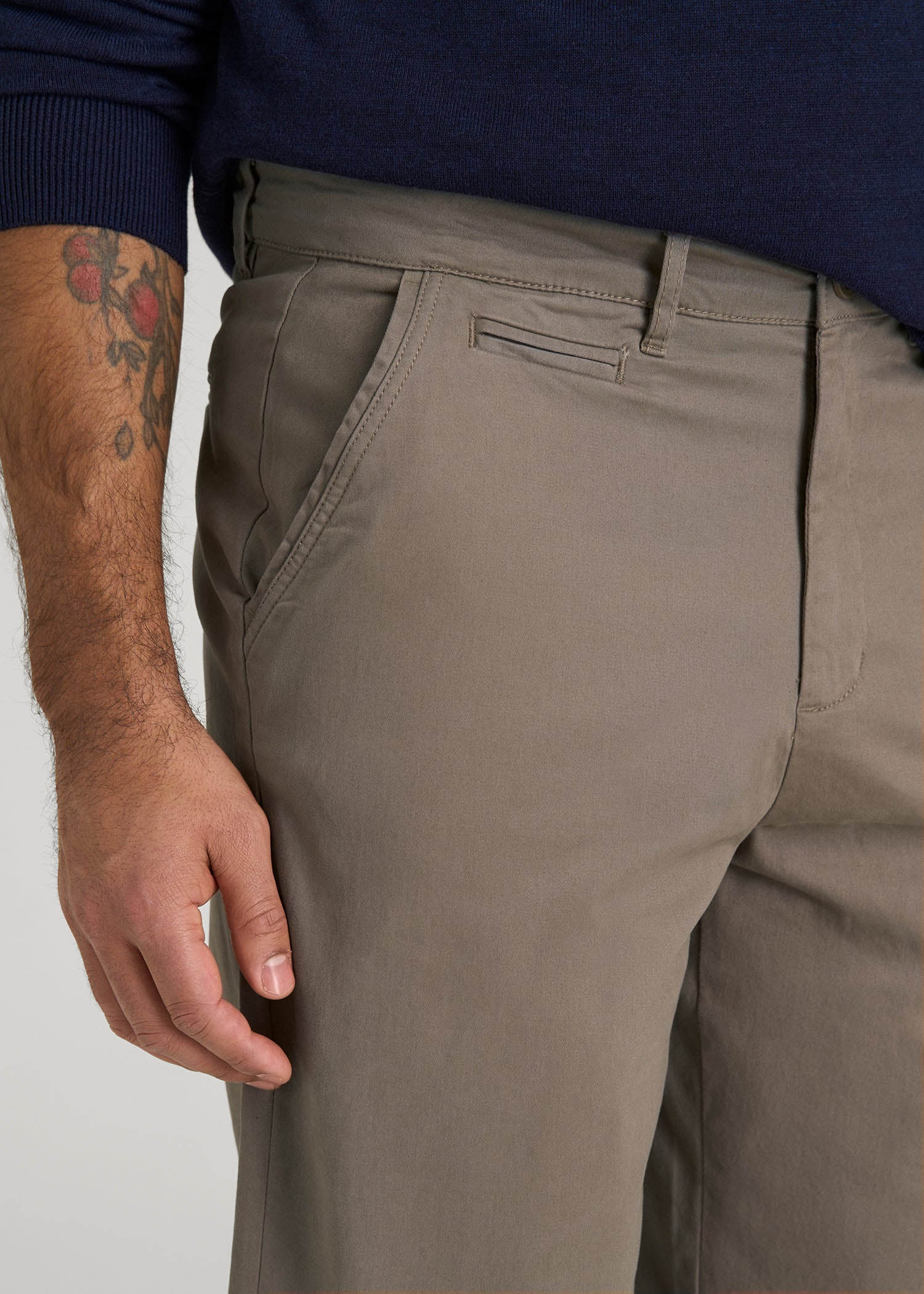 American Tall Online Shop | Chino Shorts for Tall Men in Dark Sand