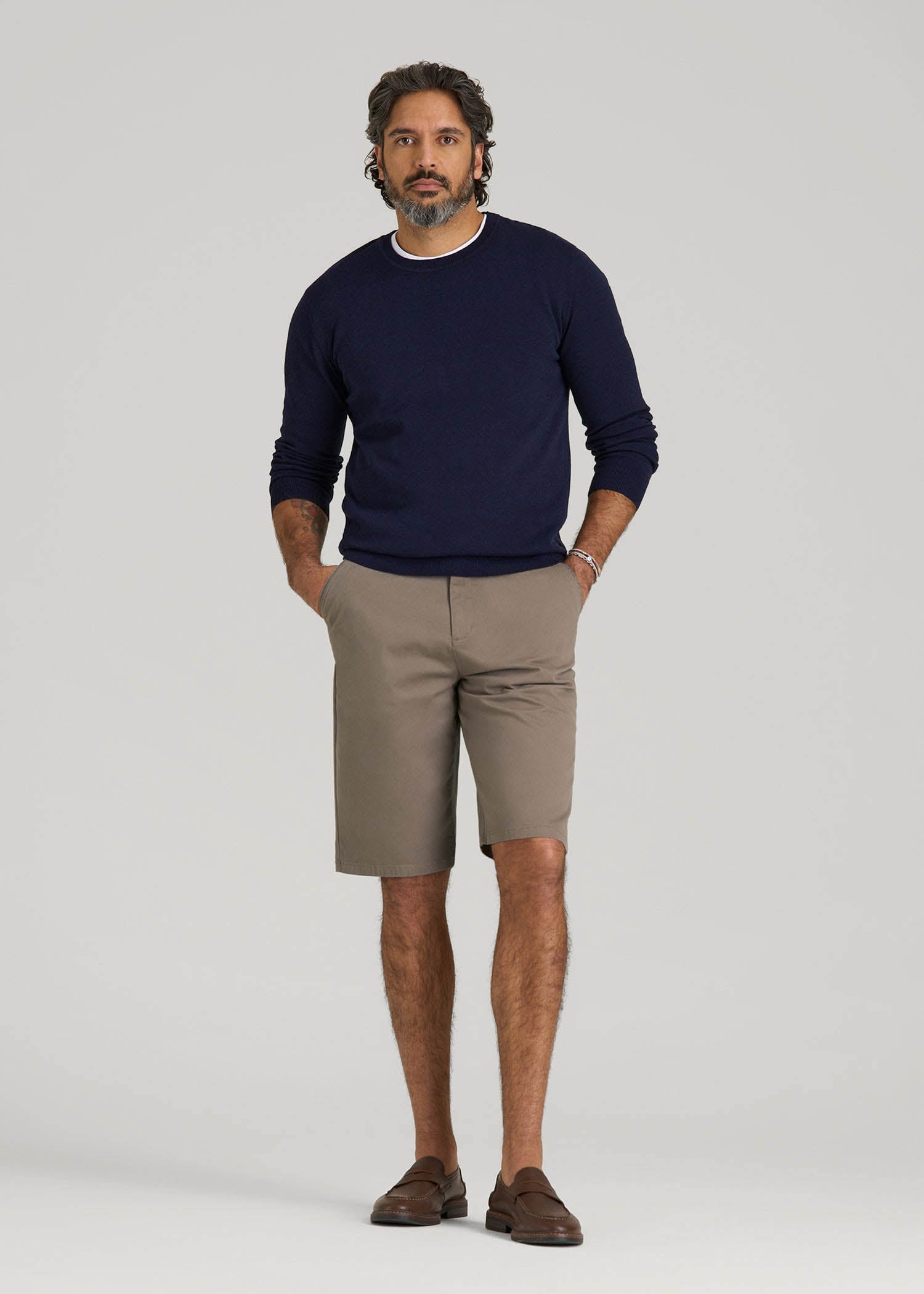American Tall Online Shop | Chino Shorts for Tall Men in Dark Sand