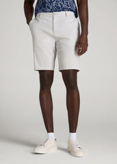 American Tall Online | Linen Shorts For Tall Men in Vapor Grey