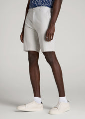 American Tall Online | Linen Shorts For Tall Men in Vapor Grey