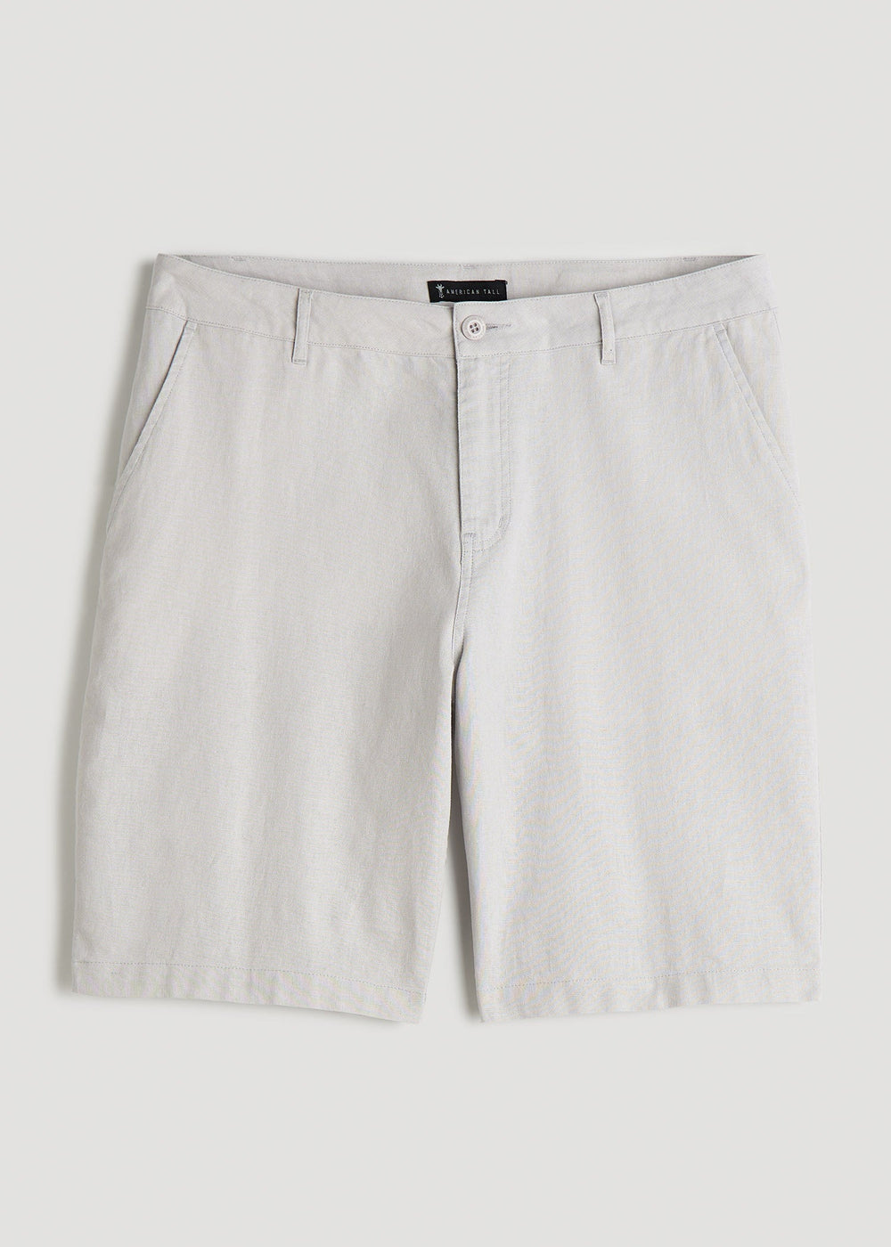 American Tall Online | Linen Shorts For Tall Men in Vapor Grey