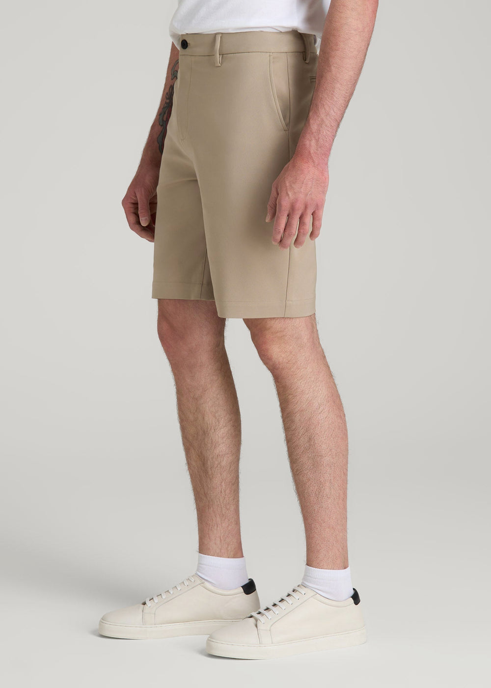American Tall For Sale | Tech Chino Shorts for Tall Men in Desert Khaki
