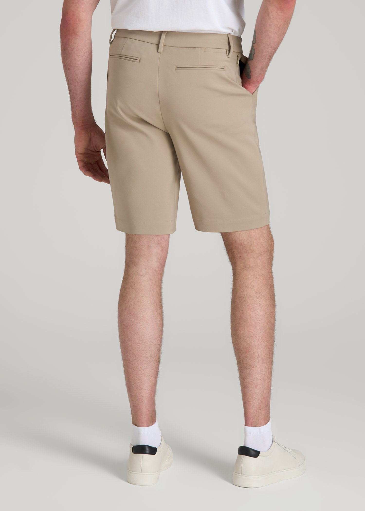 American Tall For Sale | Tech Chino Shorts for Tall Men in Desert Khaki