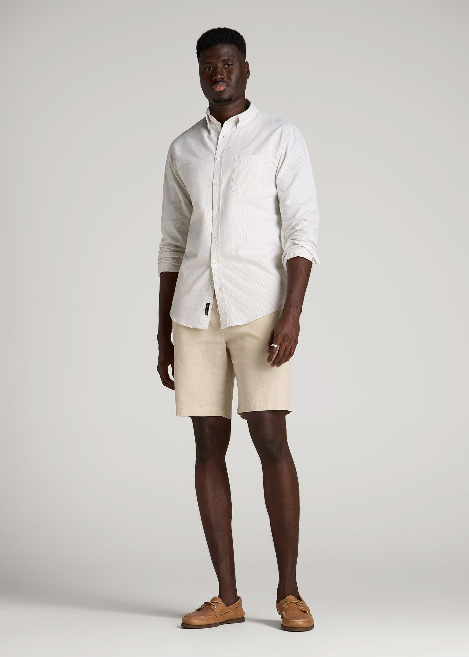 American Tall Online Shop | Linen Shorts For Tall Men in Sandstone
