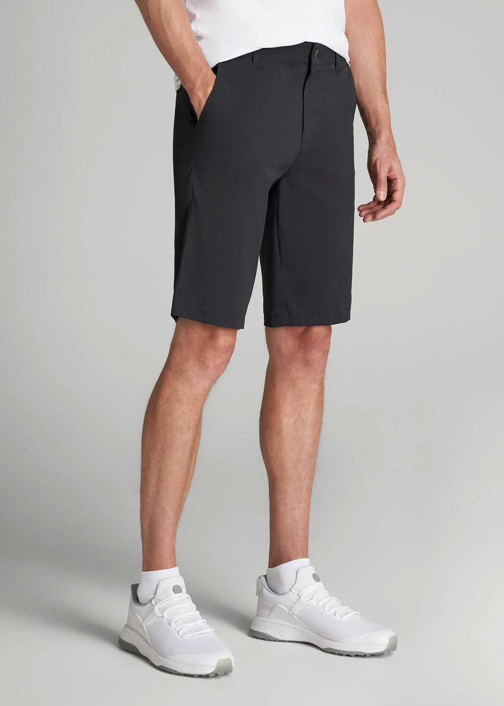 American Tall Online | Traveler Chino Shorts for Tall Men in Black
