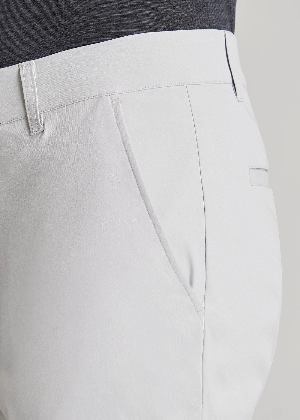 American Tall Sale | Traveler Chino Shorts for Tall Men in Light Grey