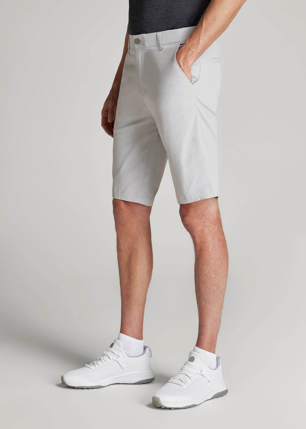 American Tall Sale | Traveler Chino Shorts for Tall Men in Light Grey