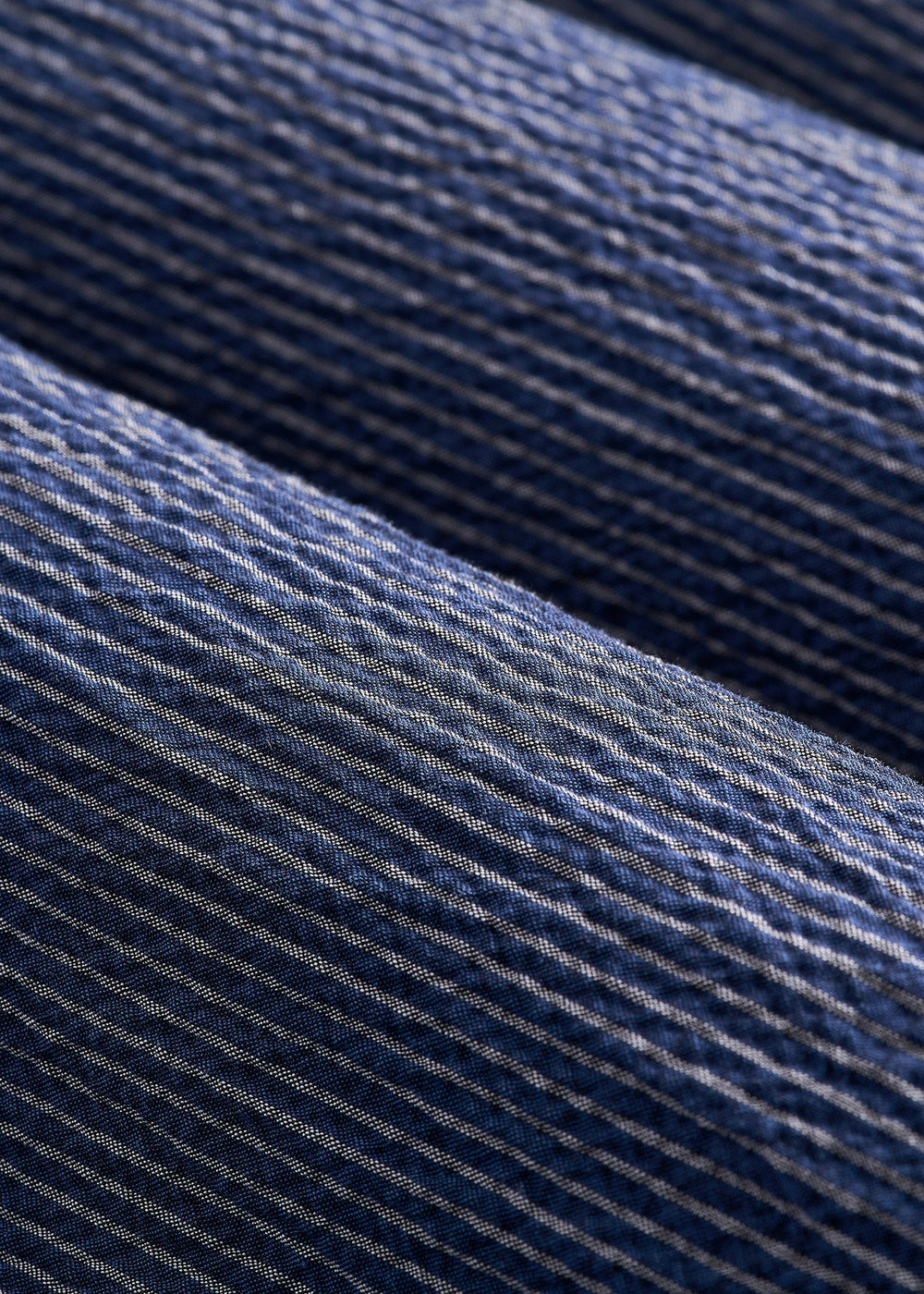 American Tall Outlet | Seersucker Shorts for Tall Men in Navy and Off White Stripe