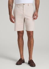American Tall For Sale | Seersucker Shorts for Tall Men in Soft Beige
