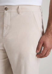 American Tall For Sale | Seersucker Shorts for Tall Men in Soft Beige