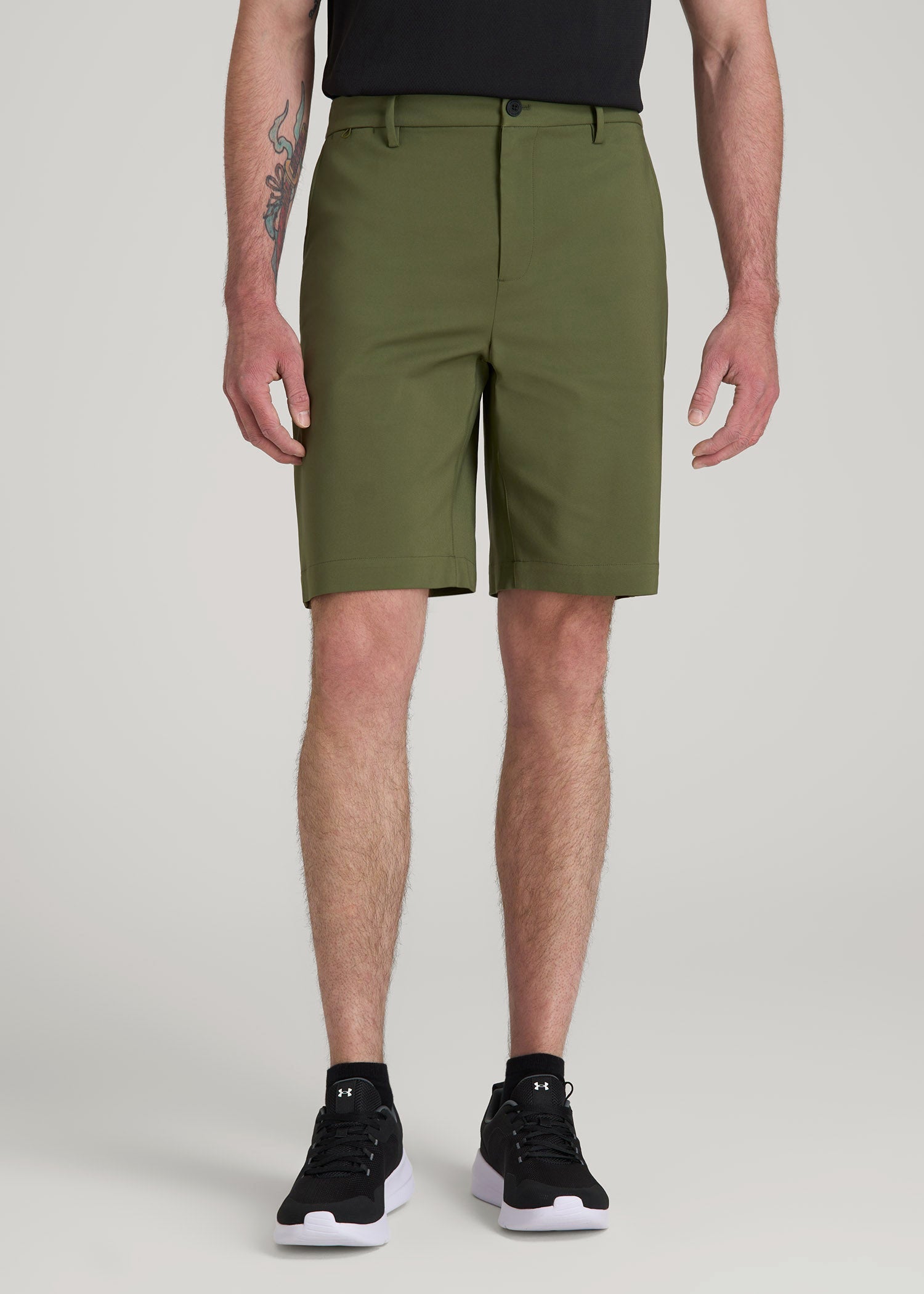 American Tall Online Shop | Tech Chino Shorts for Tall Men in Bright Olive