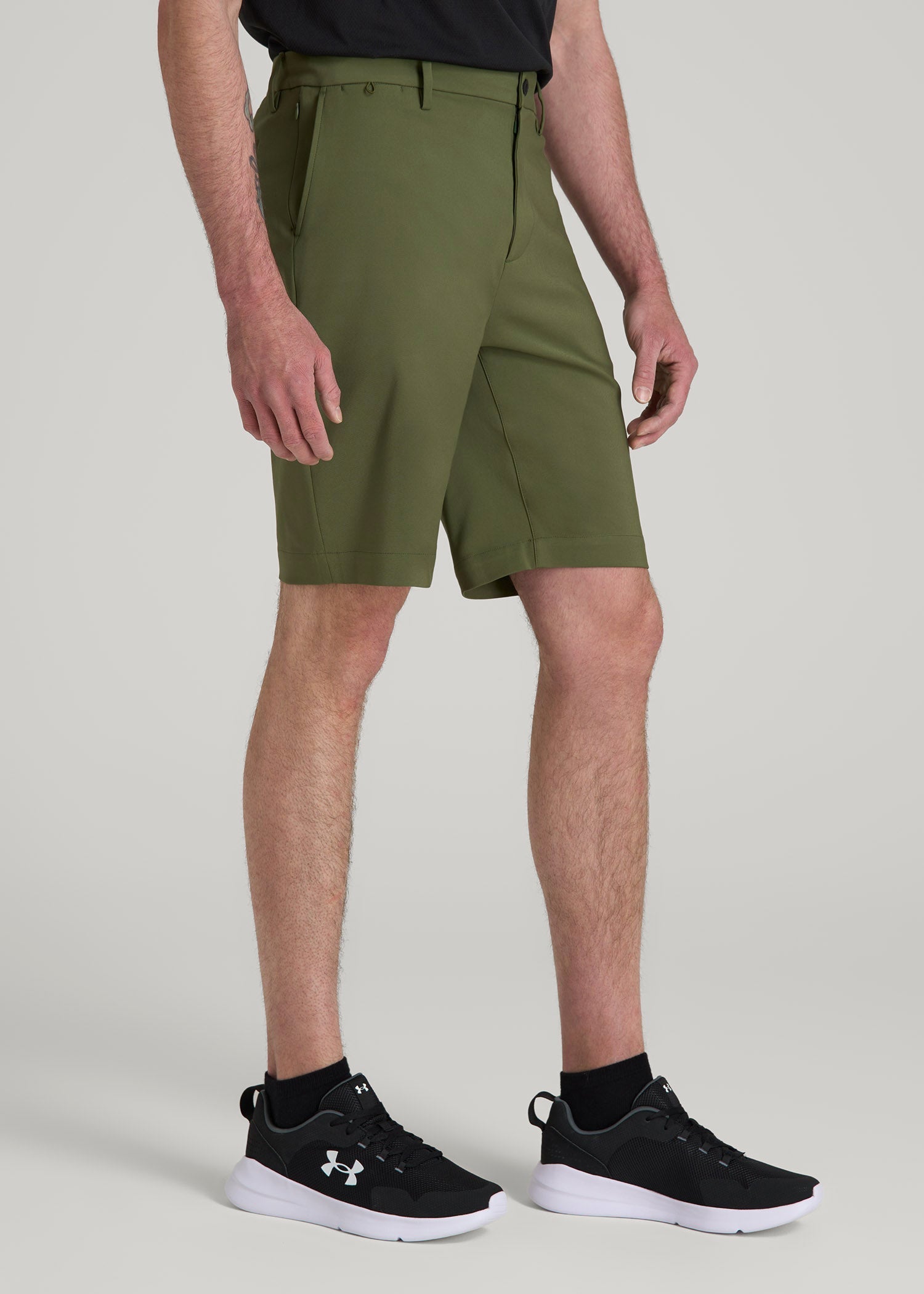 American Tall Online Shop | Tech Chino Shorts for Tall Men in Bright Olive
