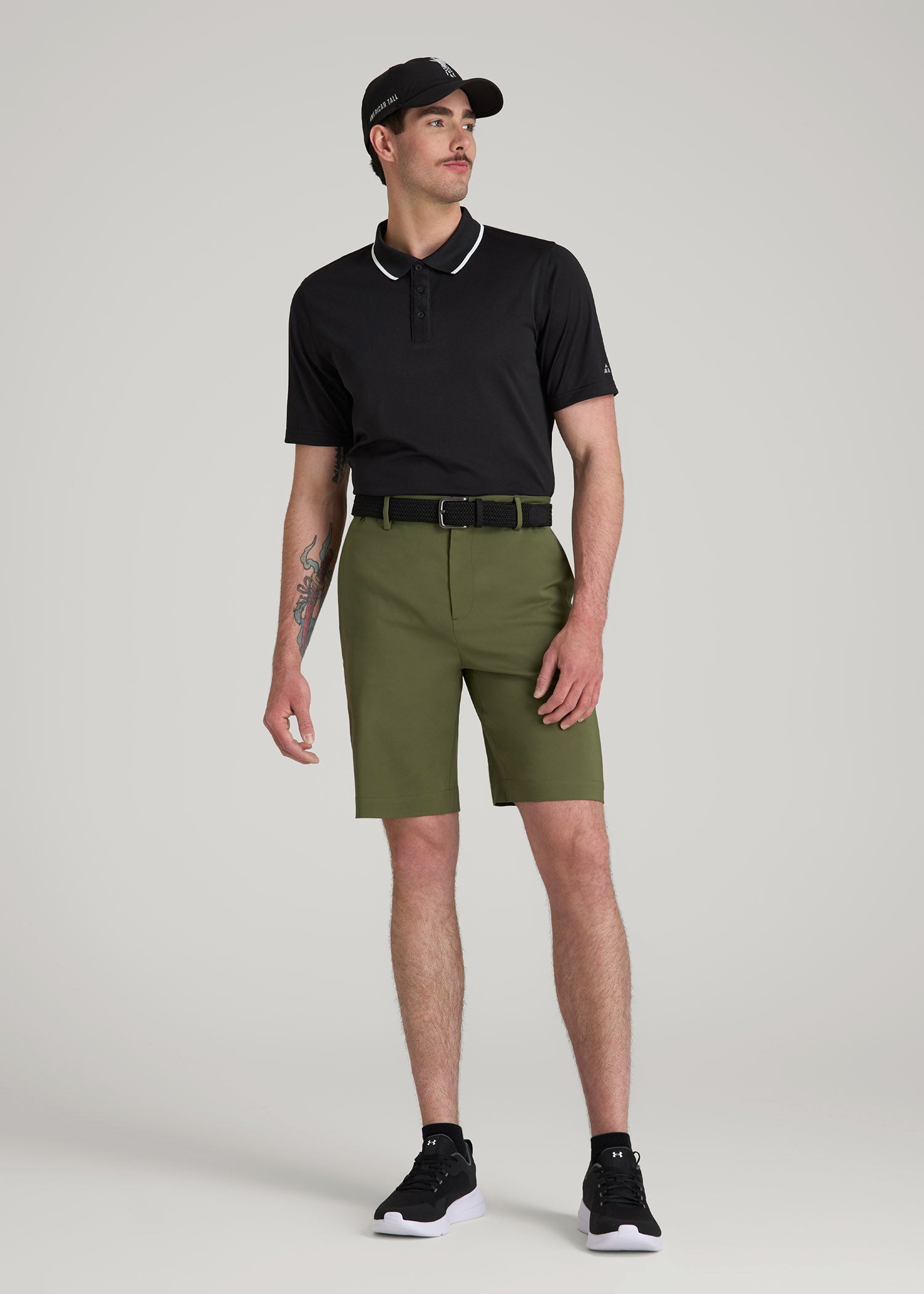 American Tall Online Shop | Tech Chino Shorts for Tall Men in Bright Olive
