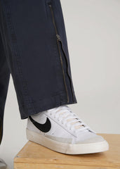 American Tall Online Shop | High Rise Garment Dyed Baggy Cargo Pants for Tall Women in Deep Navy
