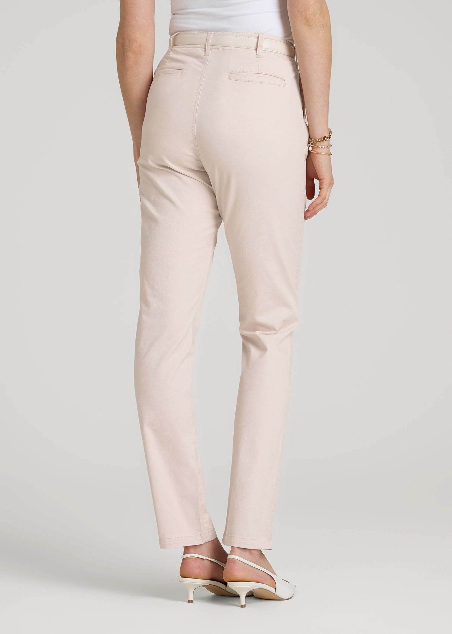 American Tall Online | High Rise Tapered Chino Pants for Tall Women in Shell
