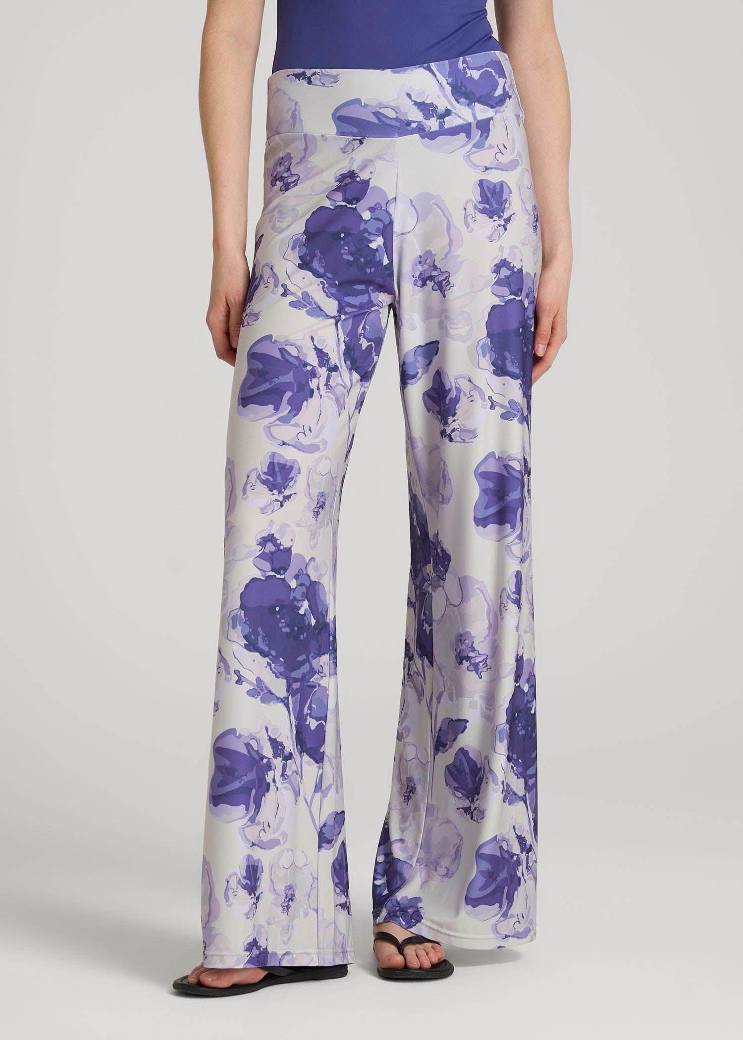 American Tall Sale | Pull-On Breezy Wide Leg Pants for Tall Women in Petal Wash