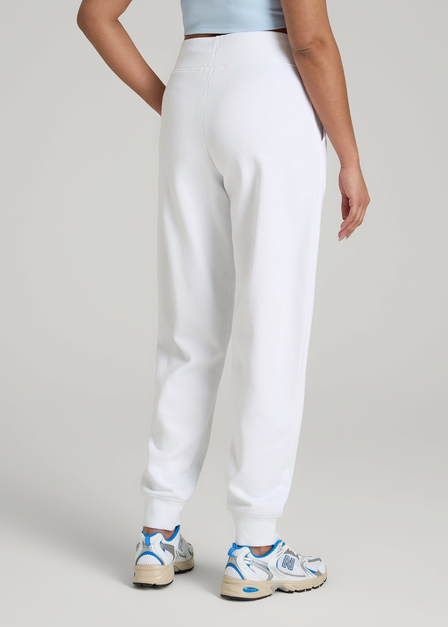American Tall Online Shop | A.T. Basics Athletic Joggers for Tall Women in Optic White