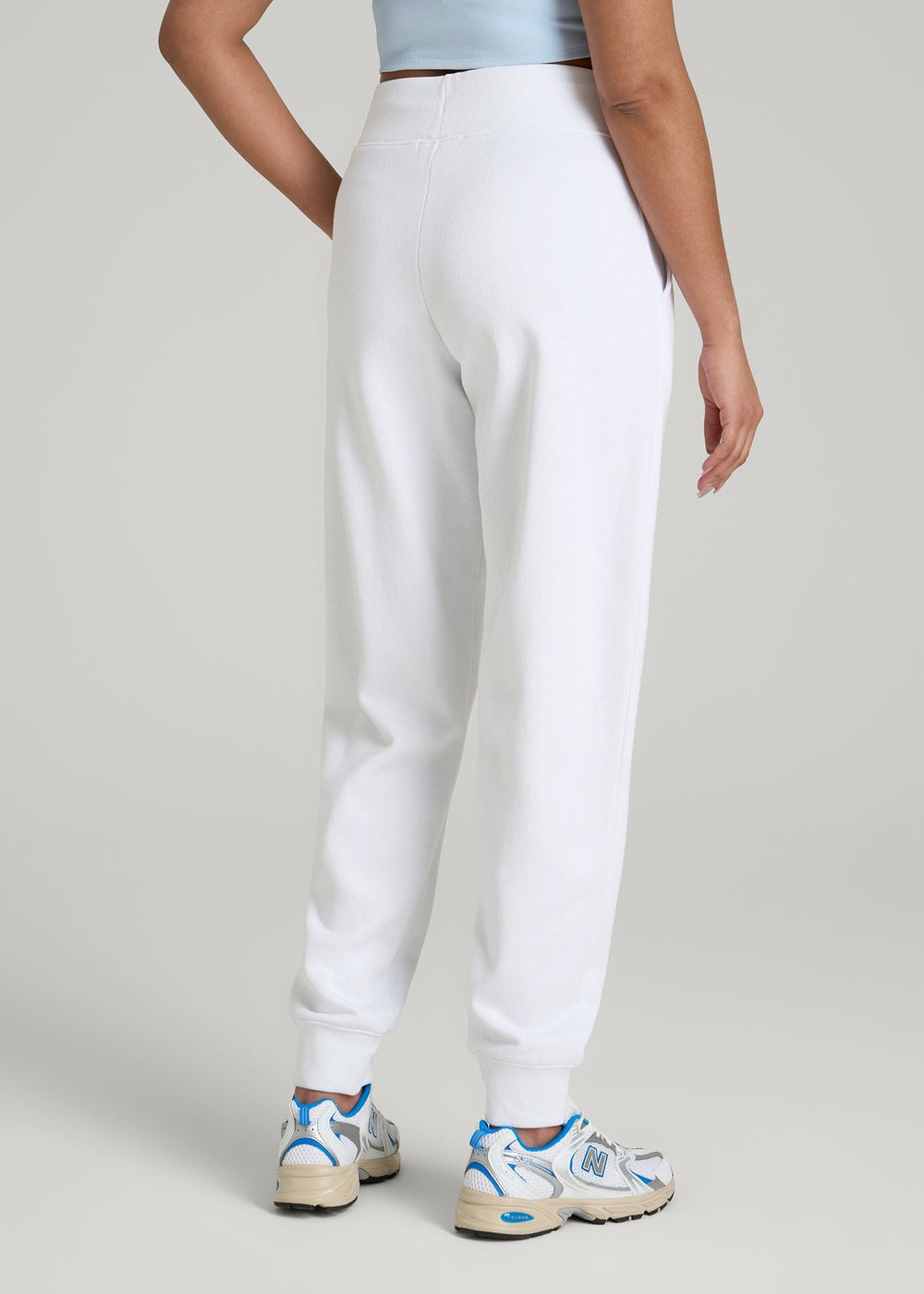 American Tall Online Shop | A.T. Basics Athletic Joggers for Tall Women in Optic White