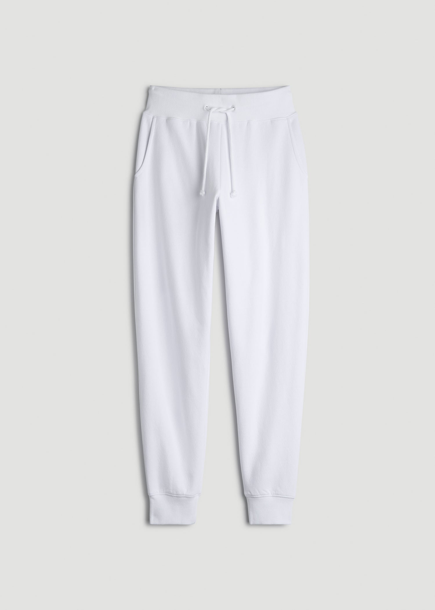 American Tall Online Shop | A.T. Basics Athletic Joggers for Tall Women in Optic White