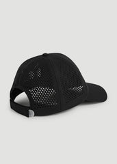 American Tall Online | Lightweight Perforated Hat in Black with Grey Logo