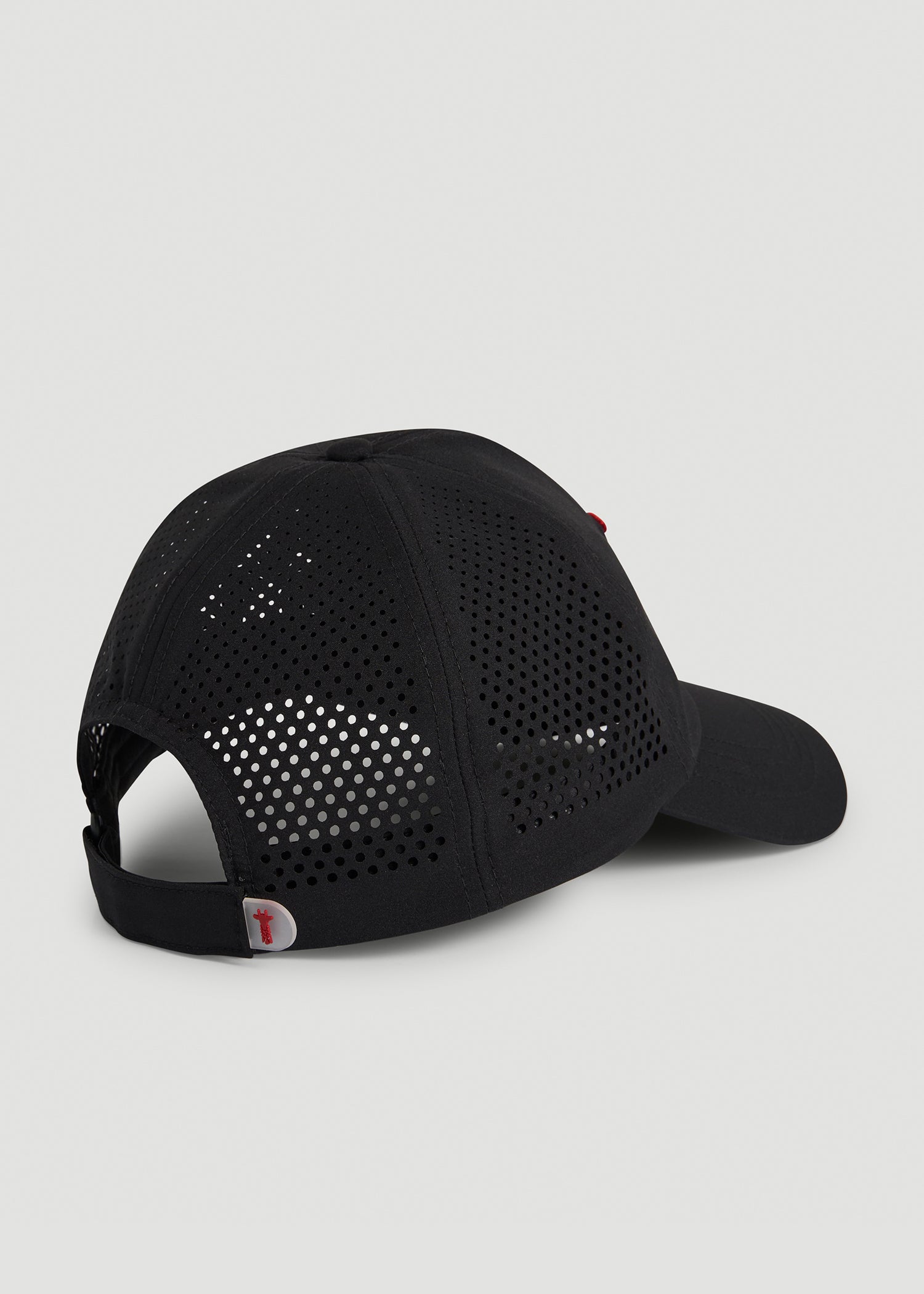 American Tall Sale | Lightweight Perforated Hat in Black with Red Logo