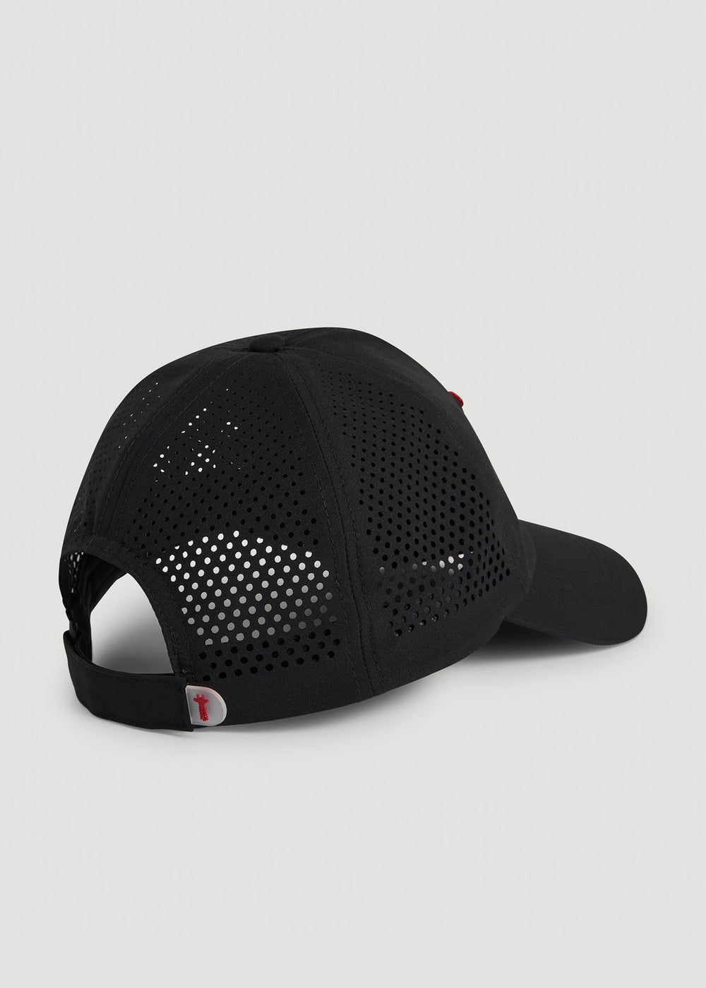 American Tall Sale | Lightweight Perforated Hat in Black with Red Logo