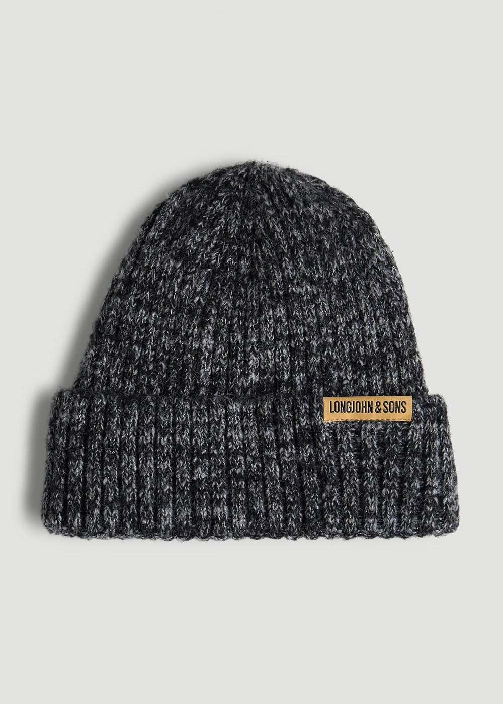 American Tall Outlet | LJ&S Wool Blend Beanie for Tall Men in Charcoal Mix