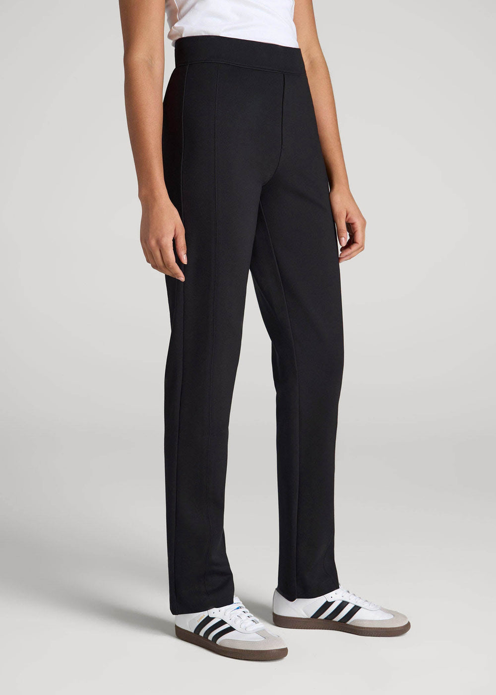 American Tall Online | Pull-On Slim Dress Pants for Tall Women in Black