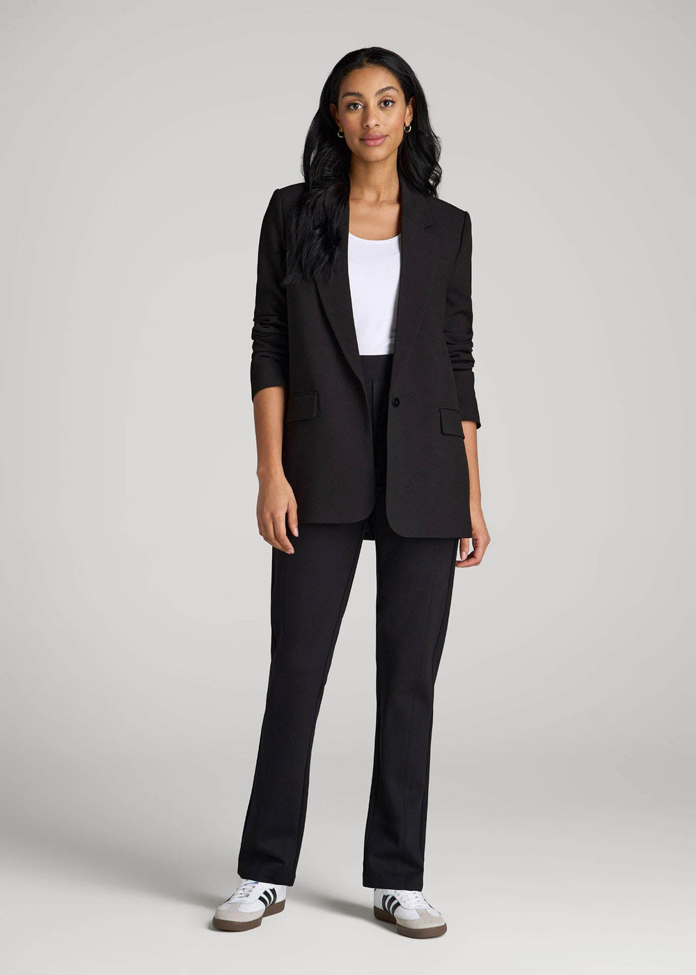American Tall Online | Pull-On Slim Dress Pants for Tall Women in Black