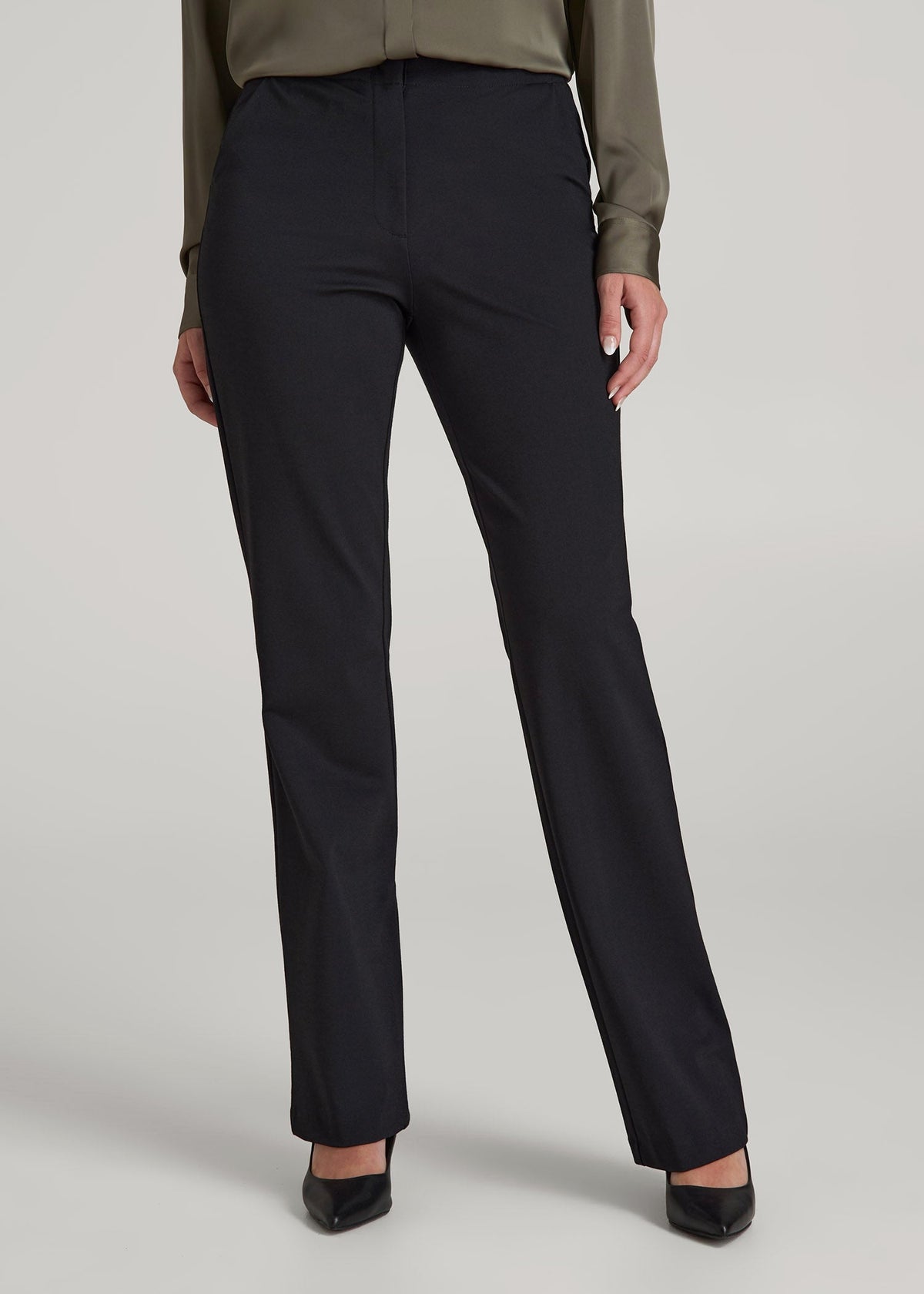 American Tall For Sale | Freedom Flex Straight Leg Dress Pants for Tall Women in Black