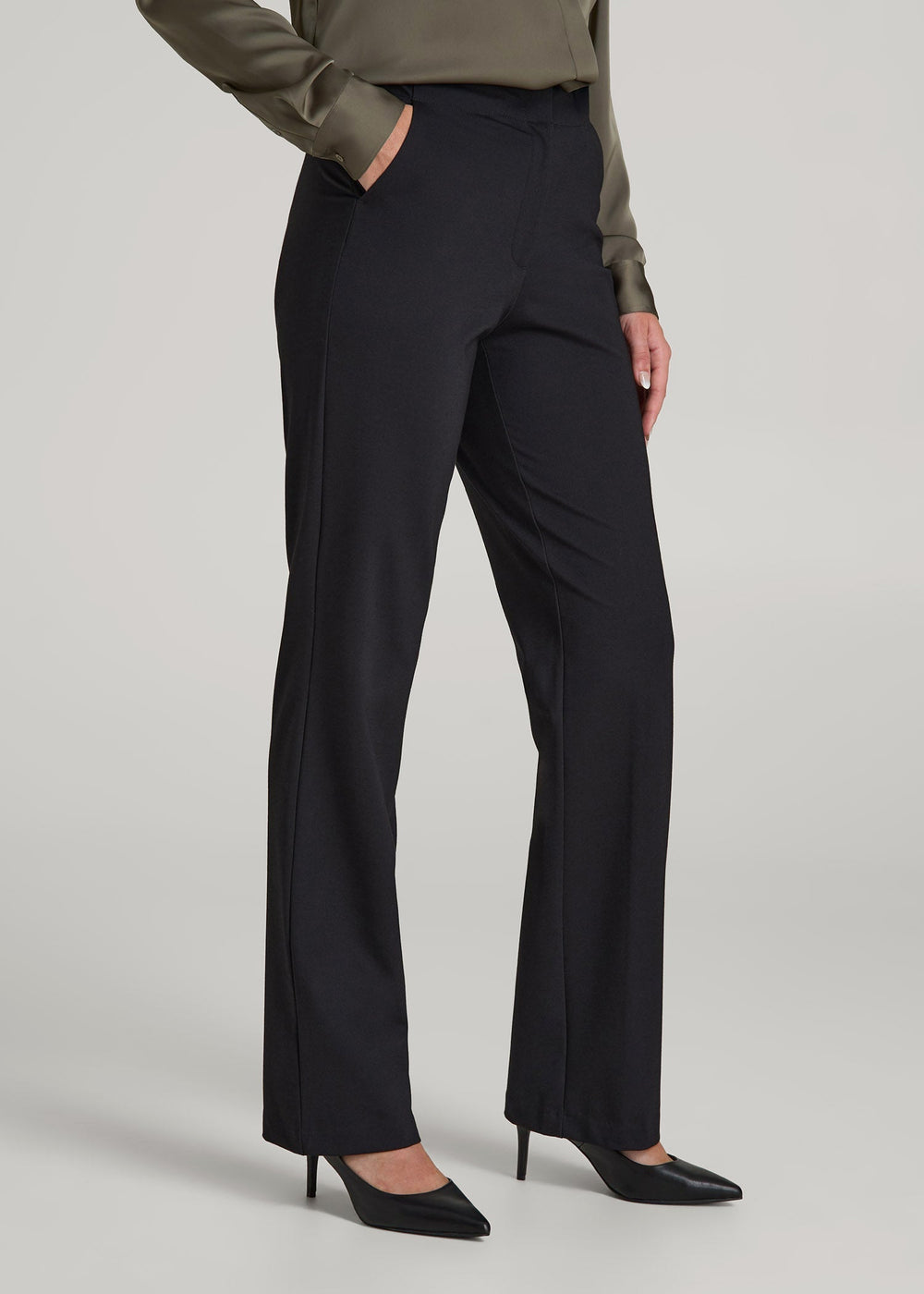 American Tall For Sale | Freedom Flex Straight Leg Dress Pants for Tall Women in Black