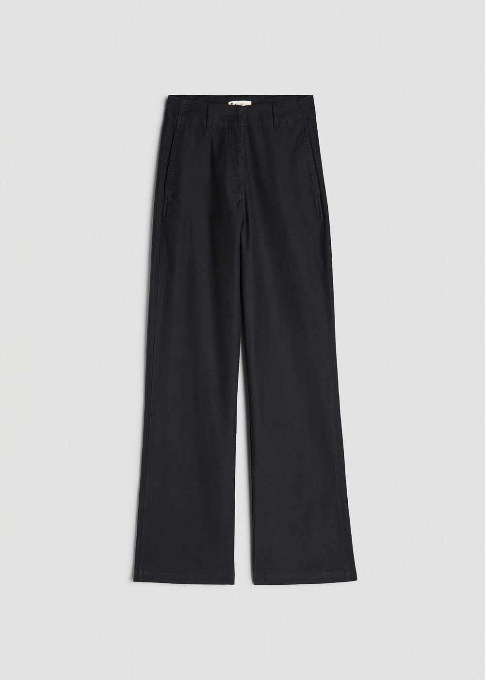 American Tall Discount | High Rise Wide Leg Flat Front Chinos for Tall Women in Black