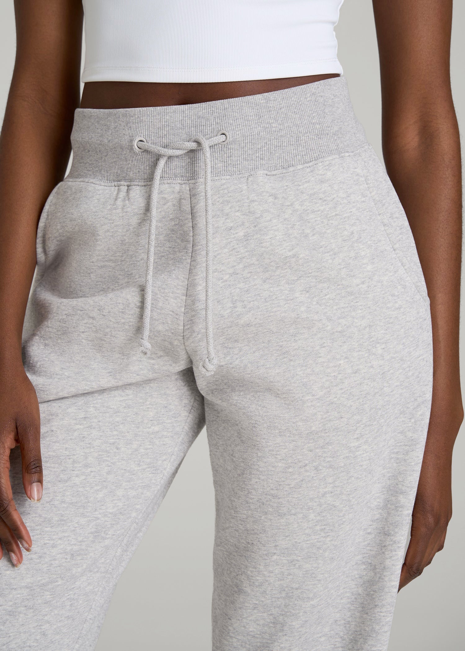 American Tall Online | A.T. Basics Athletic Joggers for Tall Women in Grey Mix