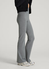 American Tall Outlet | Cotton flare legging for Tall Women in Mid Grey Heather