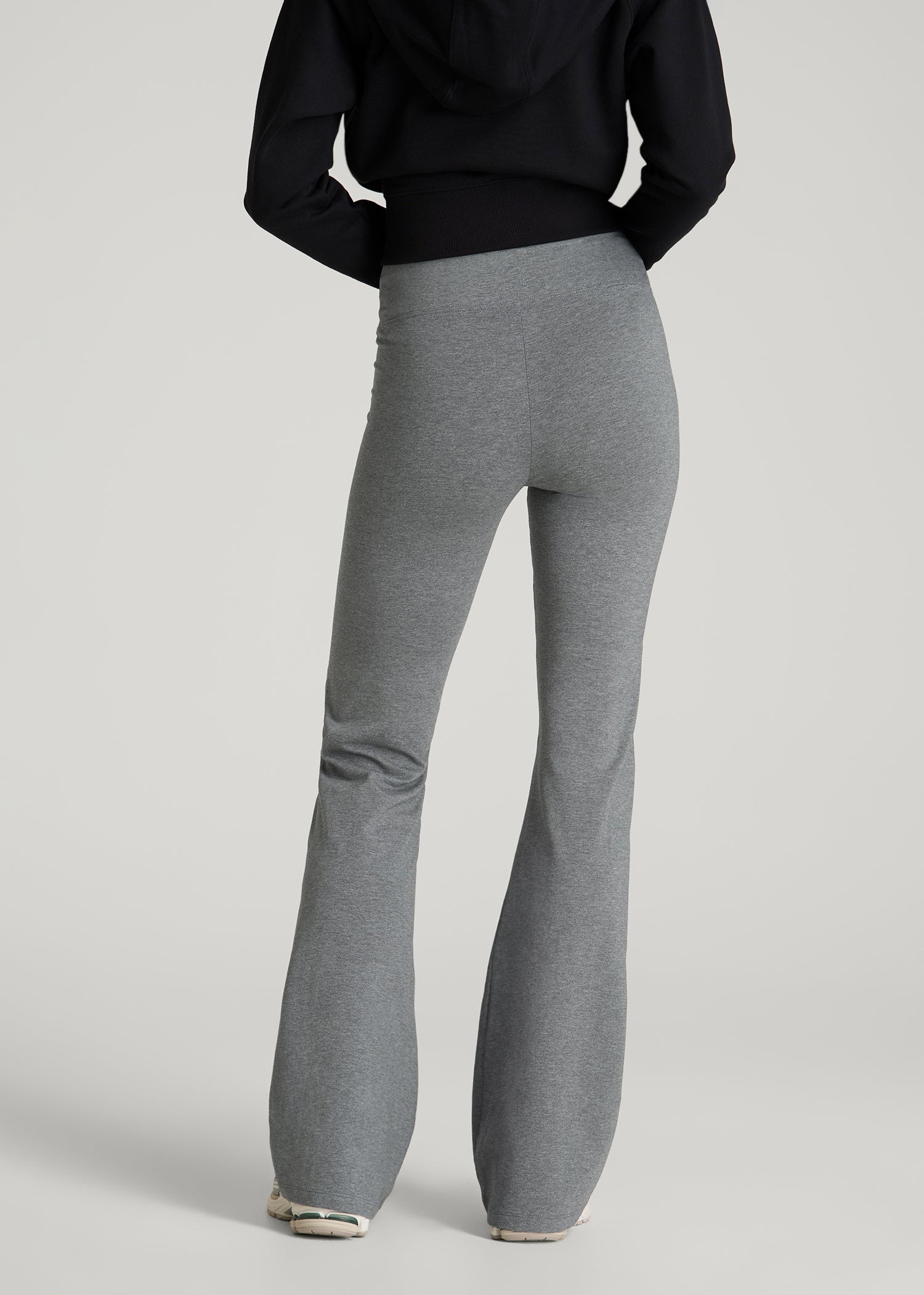American Tall Outlet | Cotton flare legging for Tall Women in Mid Grey Heather