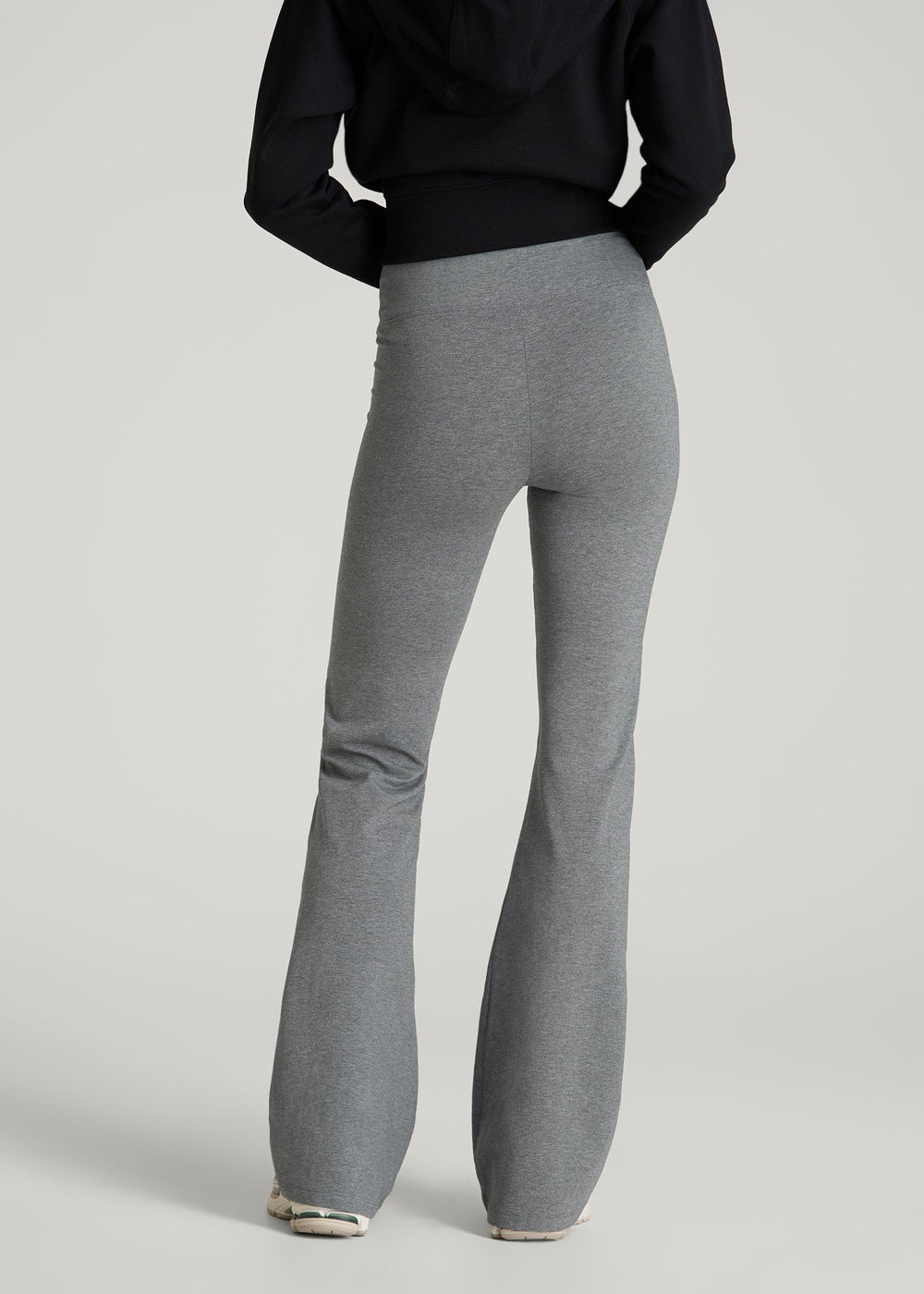 American Tall Outlet | Cotton flare legging for Tall Women in Mid Grey Heather