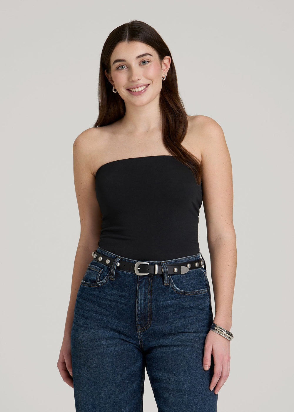 American Tall For Sale | Cotton Tube Top for Tall Women in Black