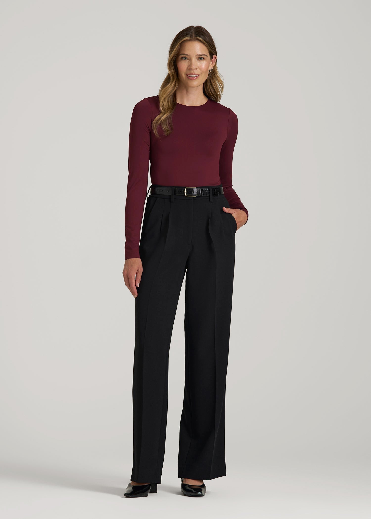 American Tall Online | Long Sleeve Bodysuit for Tall Women in Port Royale