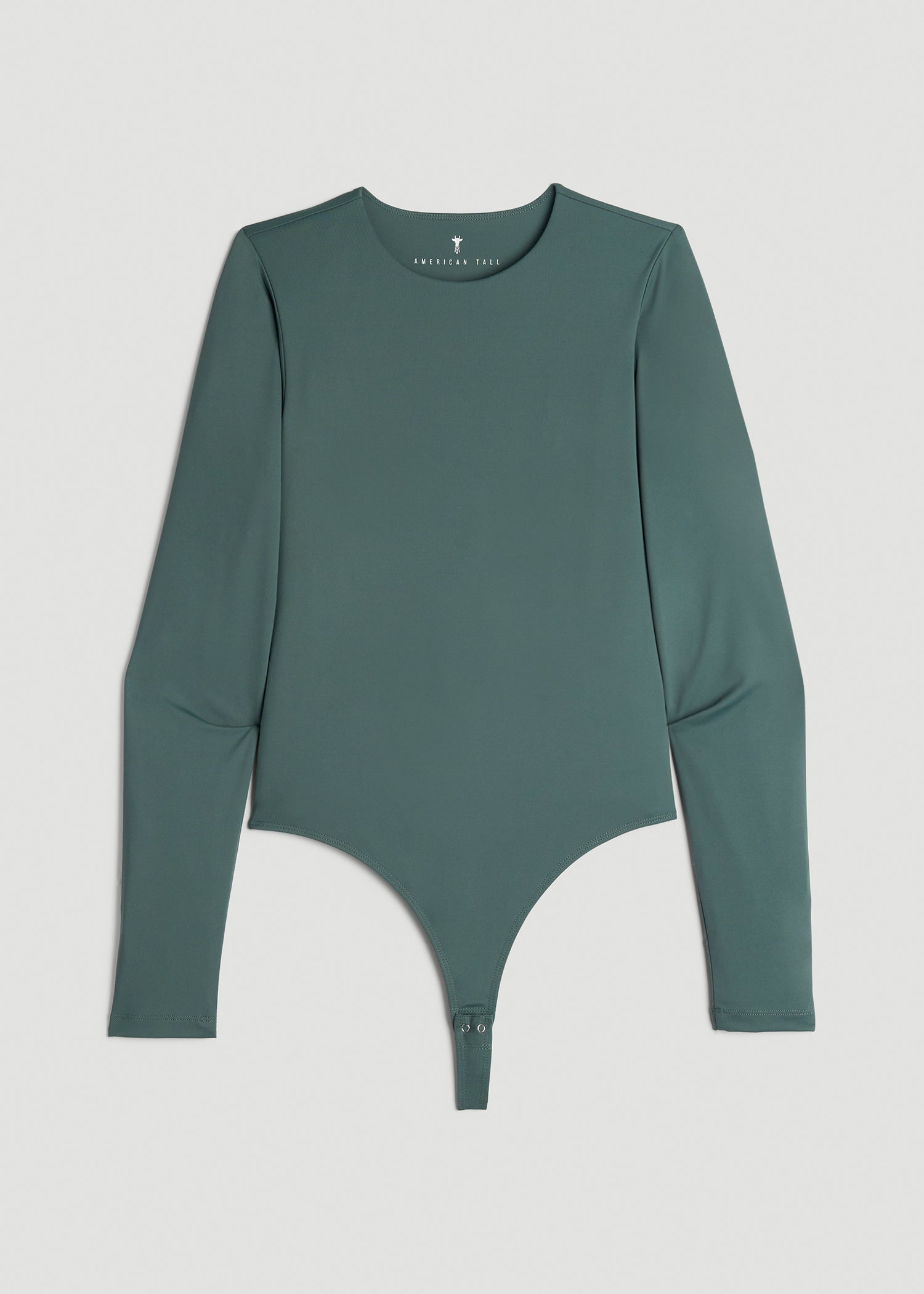 American Tall Outlet | Long Sleeve Bodysuit for Tall Women in Balsam Green