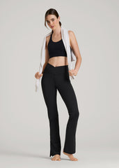 American Tall Outlet | Balance Split Flare Pants for Tall Women in Black