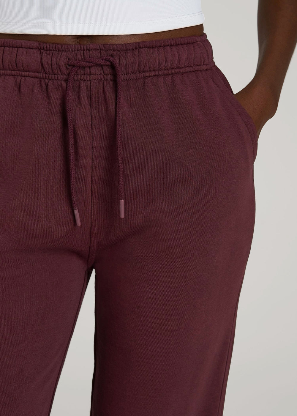 American Tall For Sale | Garment Dyed Joggers for Tall Women in Washed Tawny Port