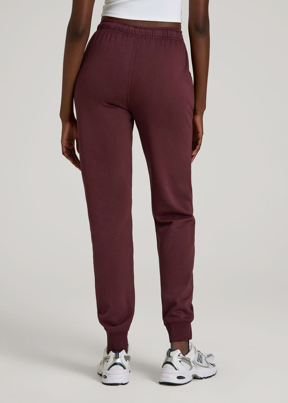 American Tall For Sale | Garment Dyed Joggers for Tall Women in Washed Tawny Port